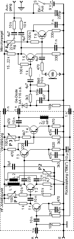 Abb.: Schaltplan des 'Psychofon-85HS'